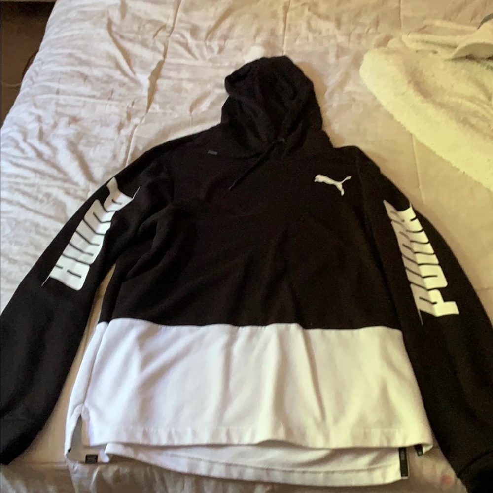 Black and White Puma Hoodie